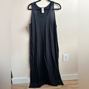 Vintage Faded Glory Womens Black Maxi Summer Dress XXL